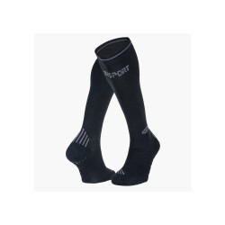 BV SPORT Chaussettes Run compression noir/gris