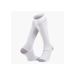 BV SPORT Chaussettes Run compression blanc/gris