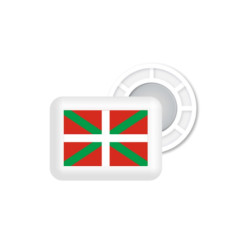 BIBBITS AIMANT PORTE-DOSSARD DRAPEAU PAYS BASQUE